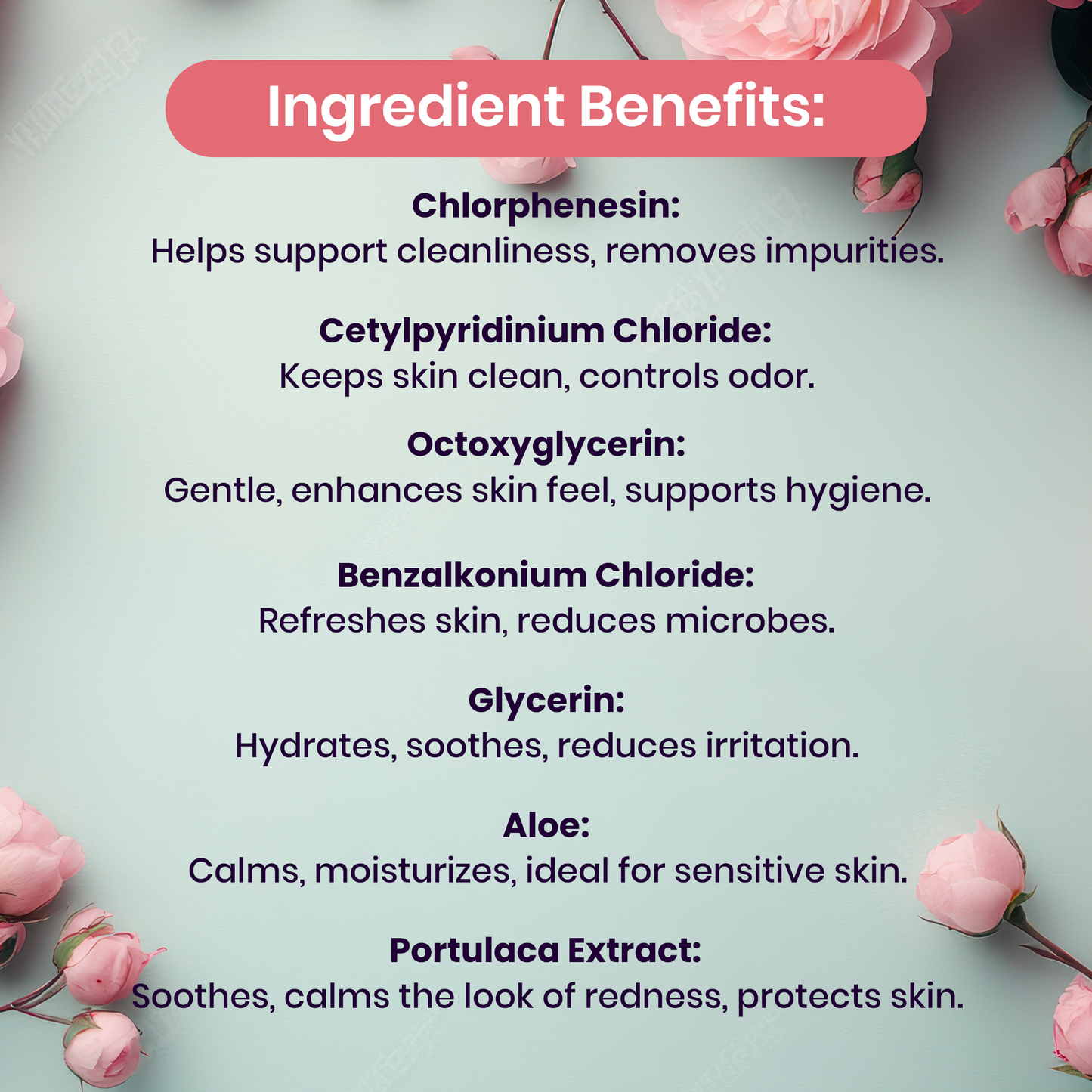 Rose Scented Unflavored Daily Wipes Ph balanced natural sweetums wipes www.VALGINA.com