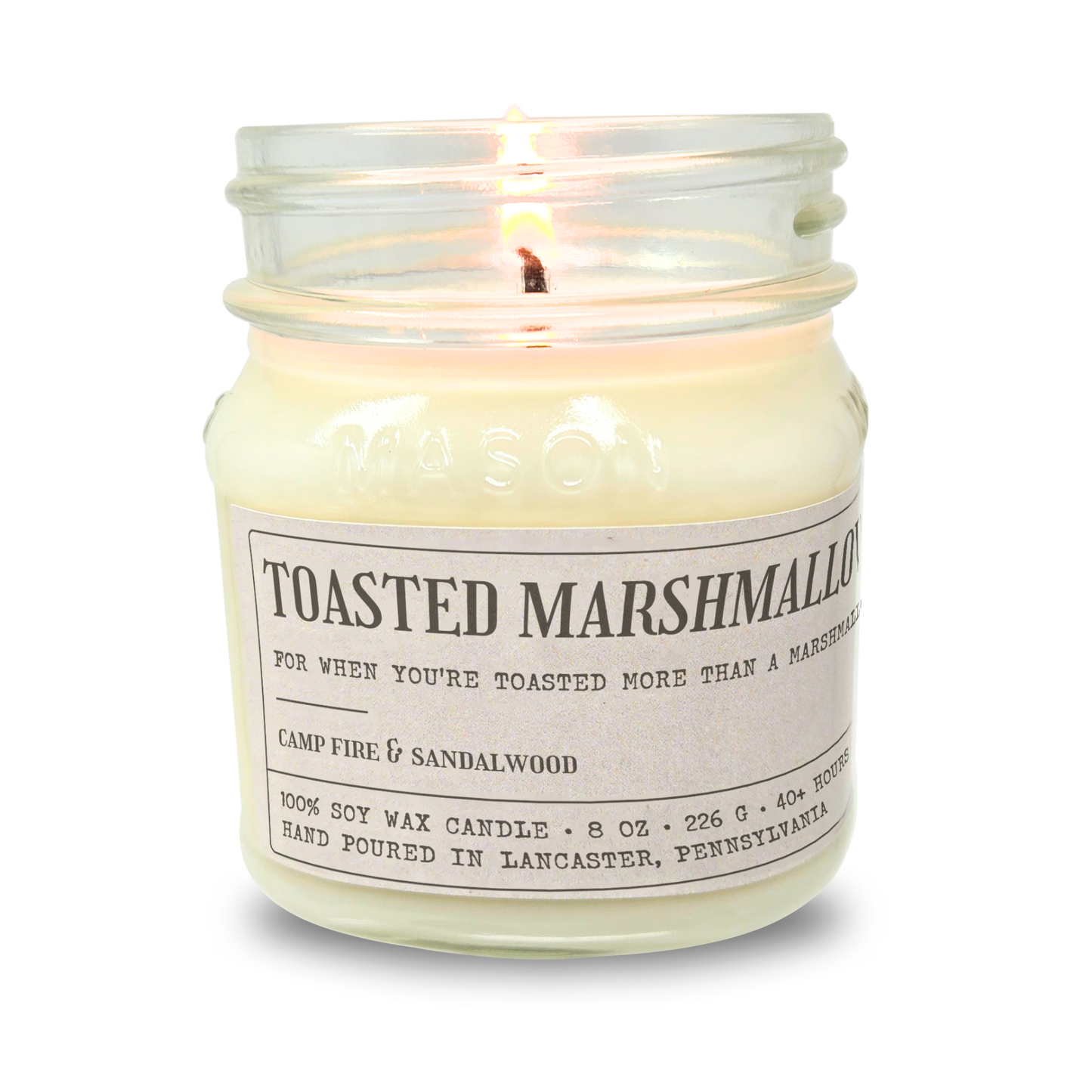 Toasted Marshmallow - Funny Gift - 8oz Soy Wax Candle