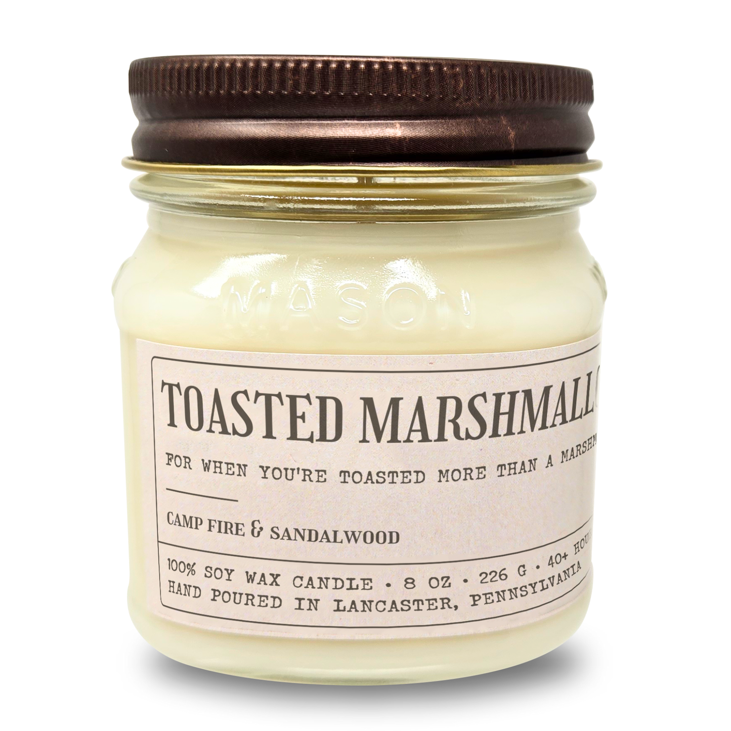 Toasted Marshmallow - Funny Gift - 8oz Soy Wax Candle