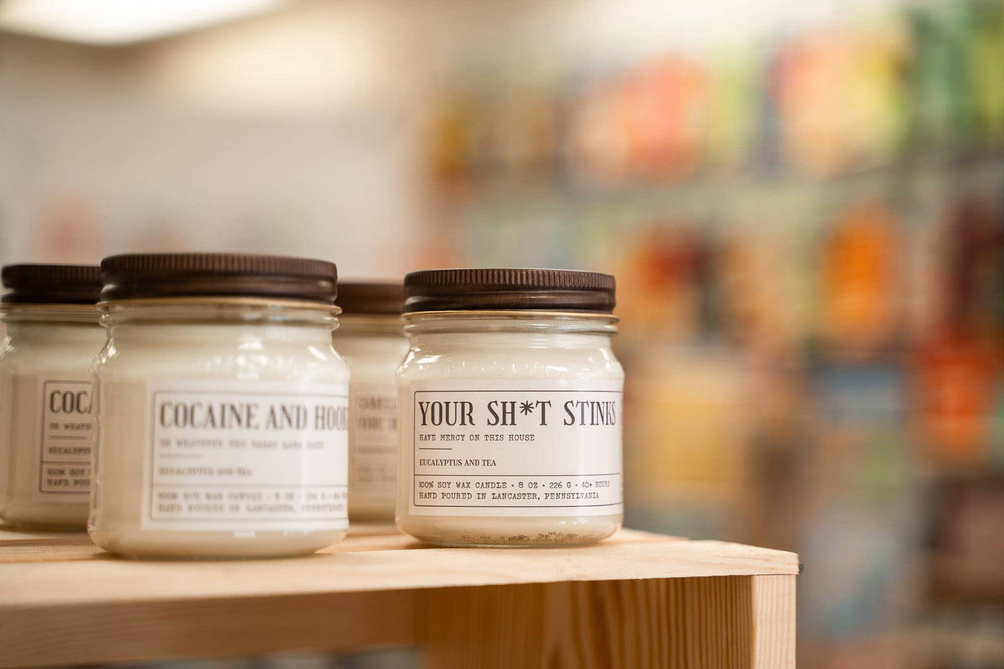 Your Sh!t Stinks - Funny Anniversary Gift For Husband Boyfriend - 8oz Soy Wax Candle