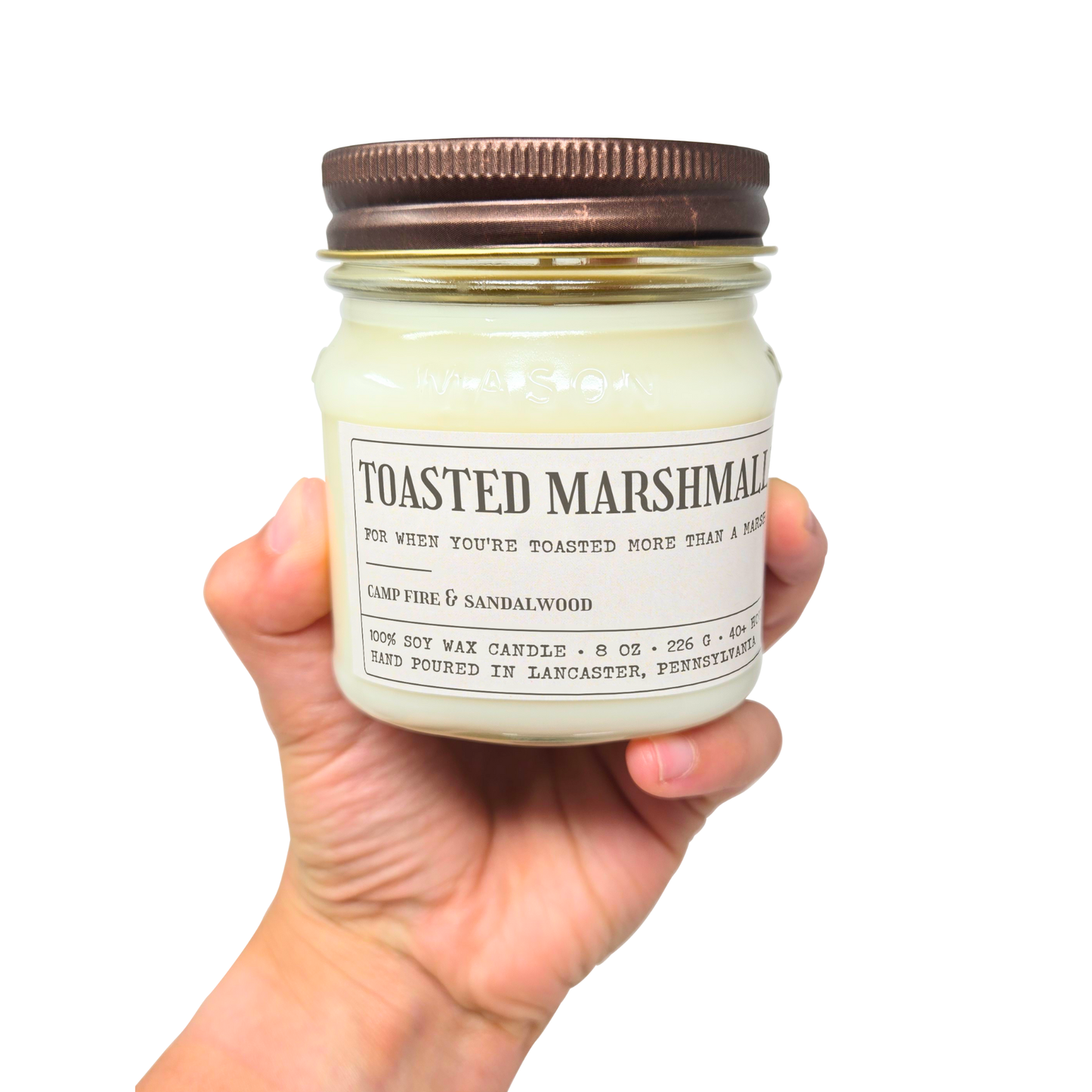 Toasted Marshmallow - Funny Gift - 8oz Soy Wax Candle