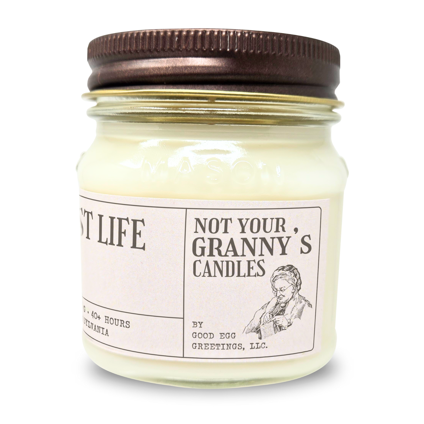 Living My Best Life - Funny Gift - 8oz Soy Wax Candle
