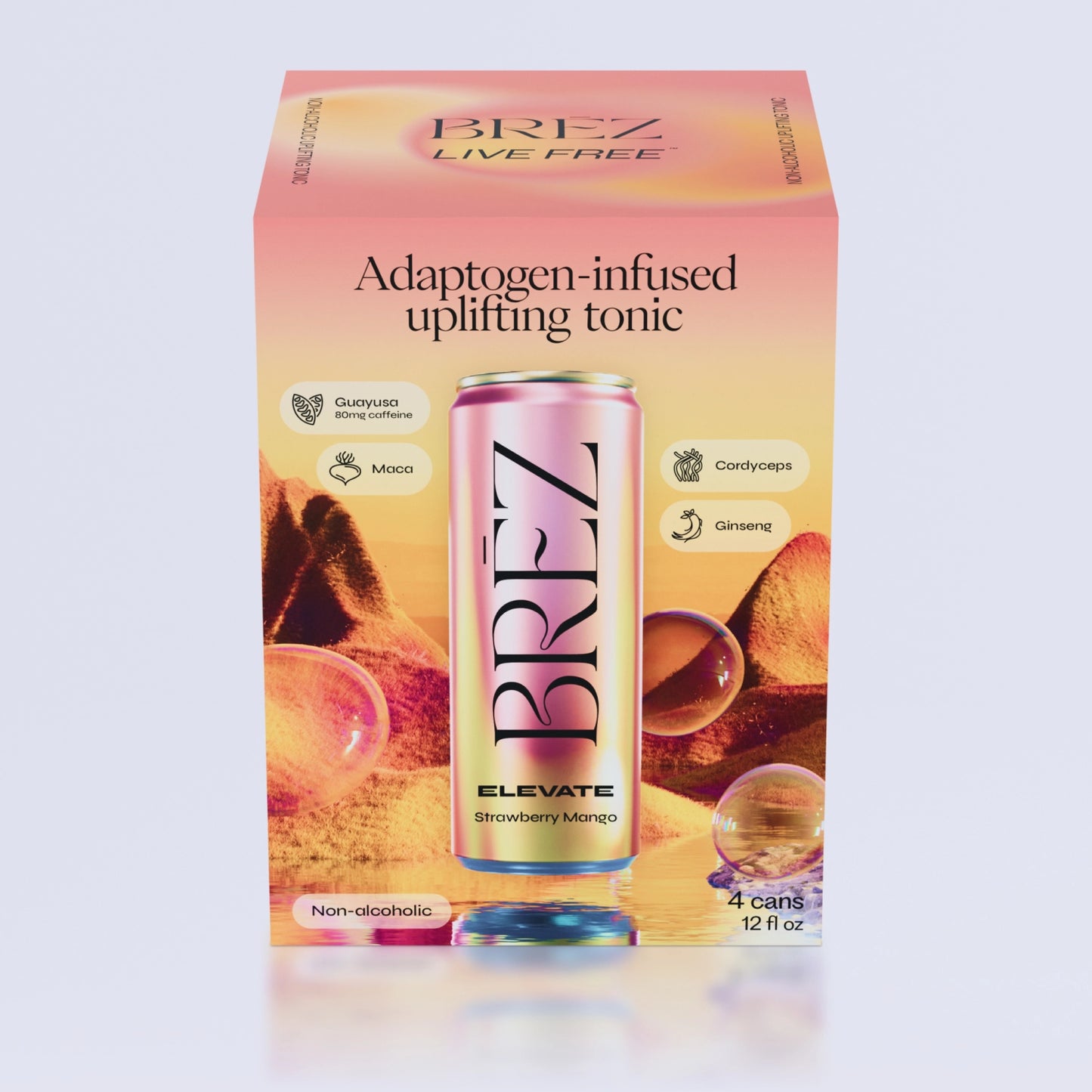 BREZ - Adaptogen Infused Relaxing, Uplifting, or Social Tonics (4-Packs)