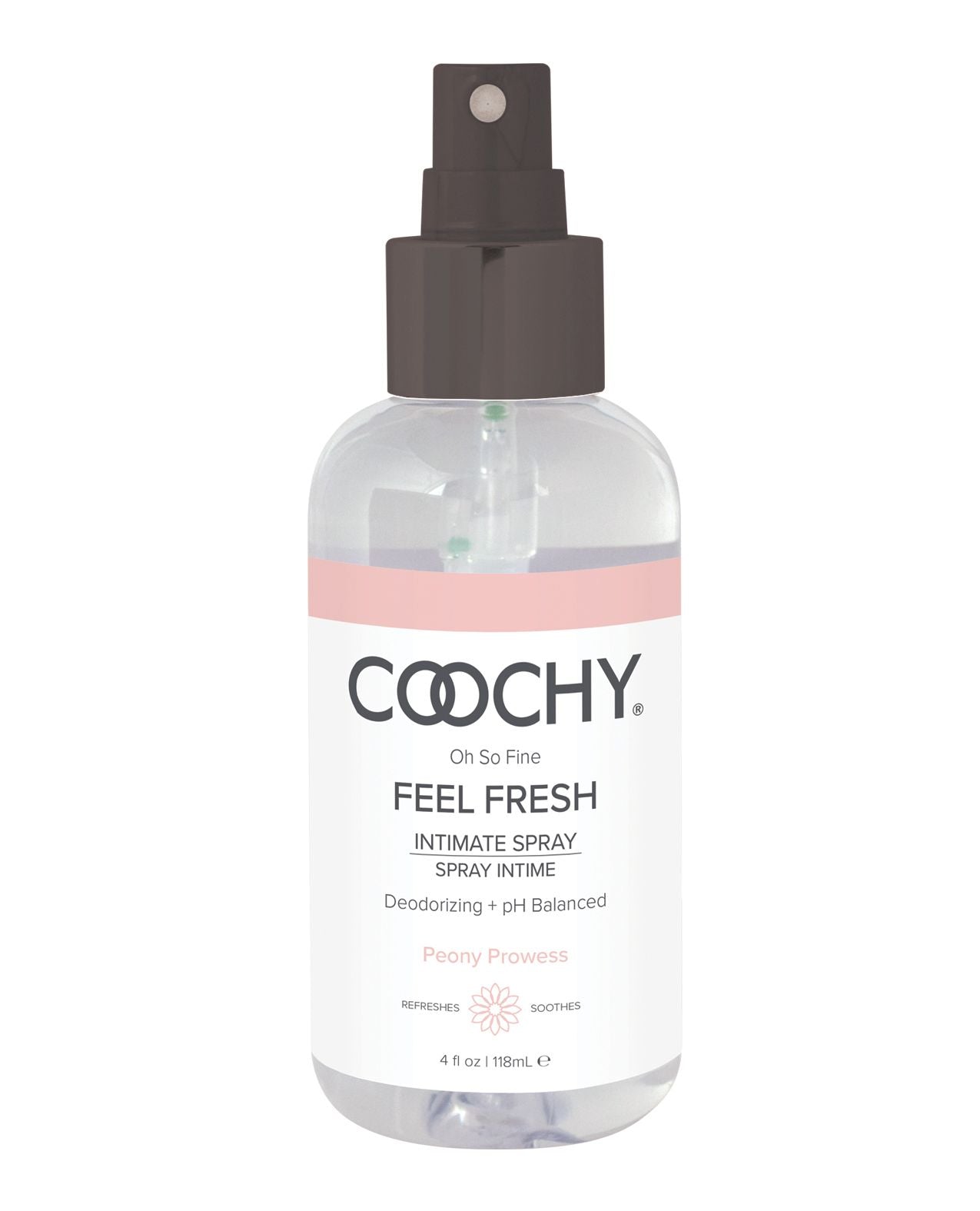 COOCHY Feel Fresh Intimate Spray - 4 oz Peony Prowess Vaginal deodorant spray mist www.VALGINA.com