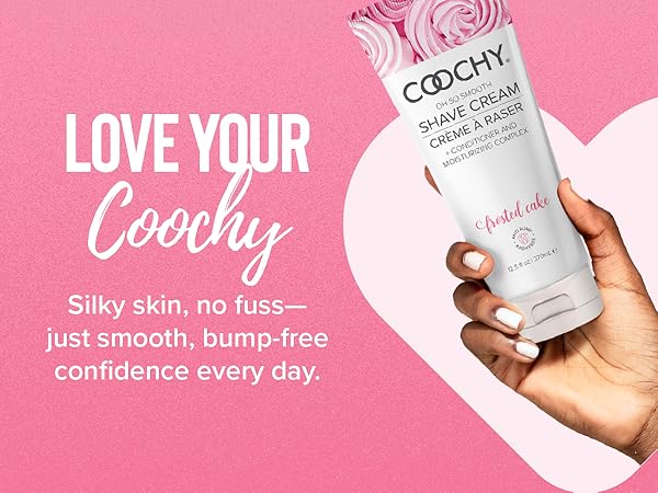 COOCHY Shave Cream - Pink Cupcake 7.2 oz, 3.4 oz or .5 oz - NEW!