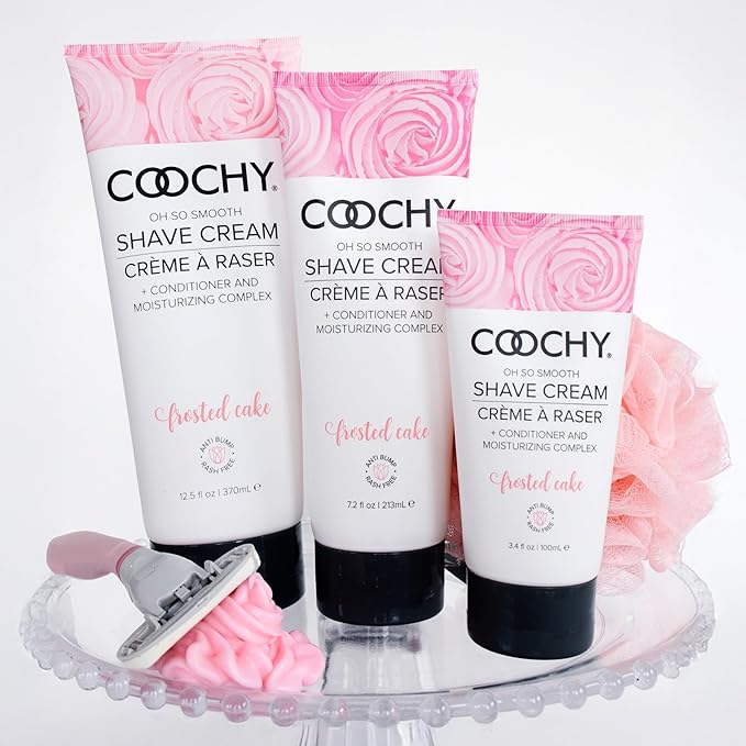 COOCHY Shave Cream - Pink Cupcake 7.2 oz, 3.4 oz or .5 oz - NEW!