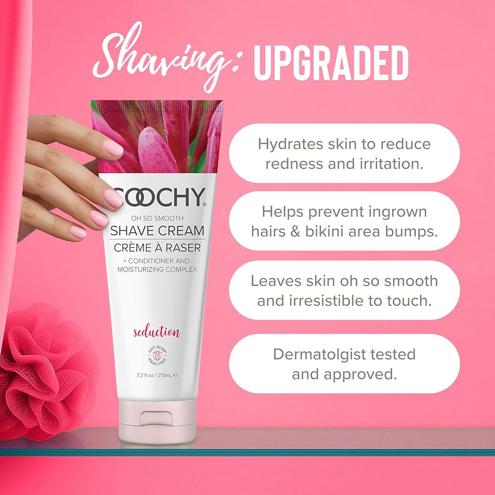 COOCHY Shave Cream - Seduction, Honeysuckle & Citrus - 7.2 oz, 3.4 oz or .5 oz www.VALGINA.com best shave cream of all time best seller
