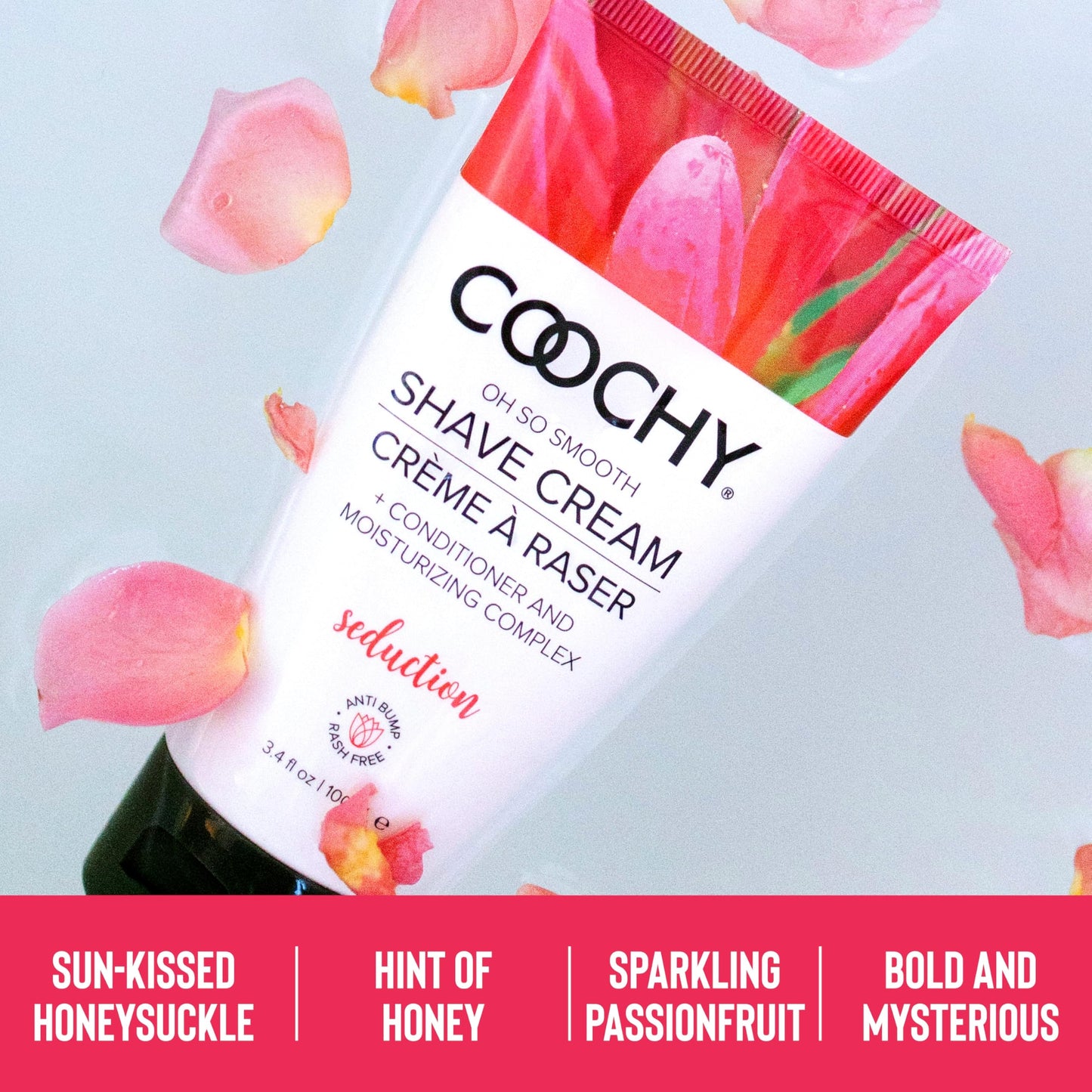 COOCHY Shave Cream - Seduction, Honeysuckle & Citrus - 7.2 oz, 3.4 oz or .5 oz - NEW!
