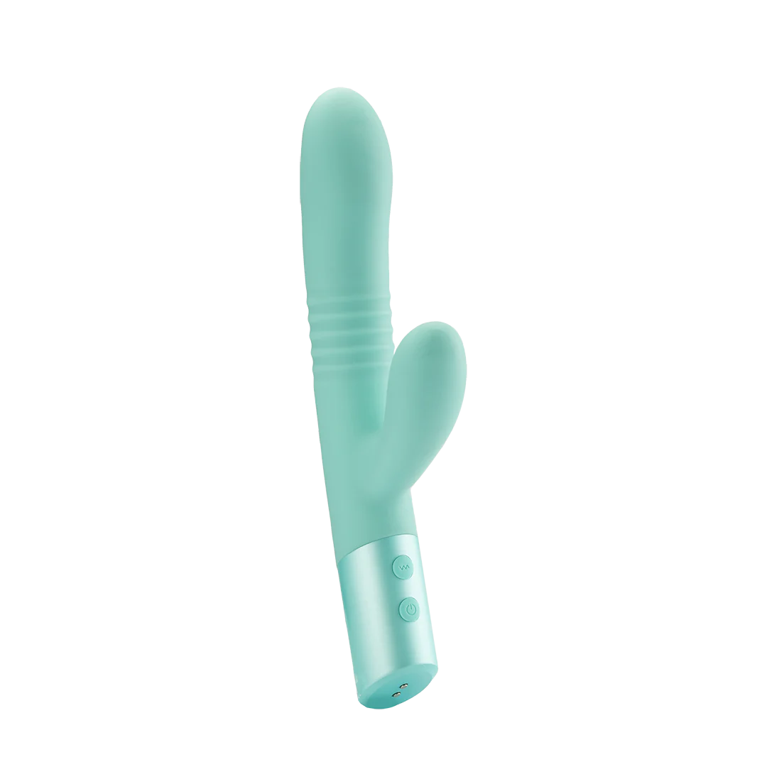 Deep Desire - Real Feel Thrusting Dual Rabbit - Teal or Rose Gold - 16 LEFT!