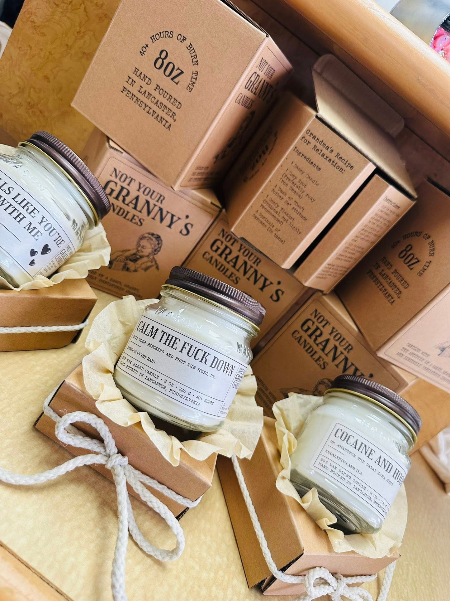 Not Your Granny's Candles- 7 Different Sayings - Funny Candle Gift - 8 oz Soy Wax - NEW!