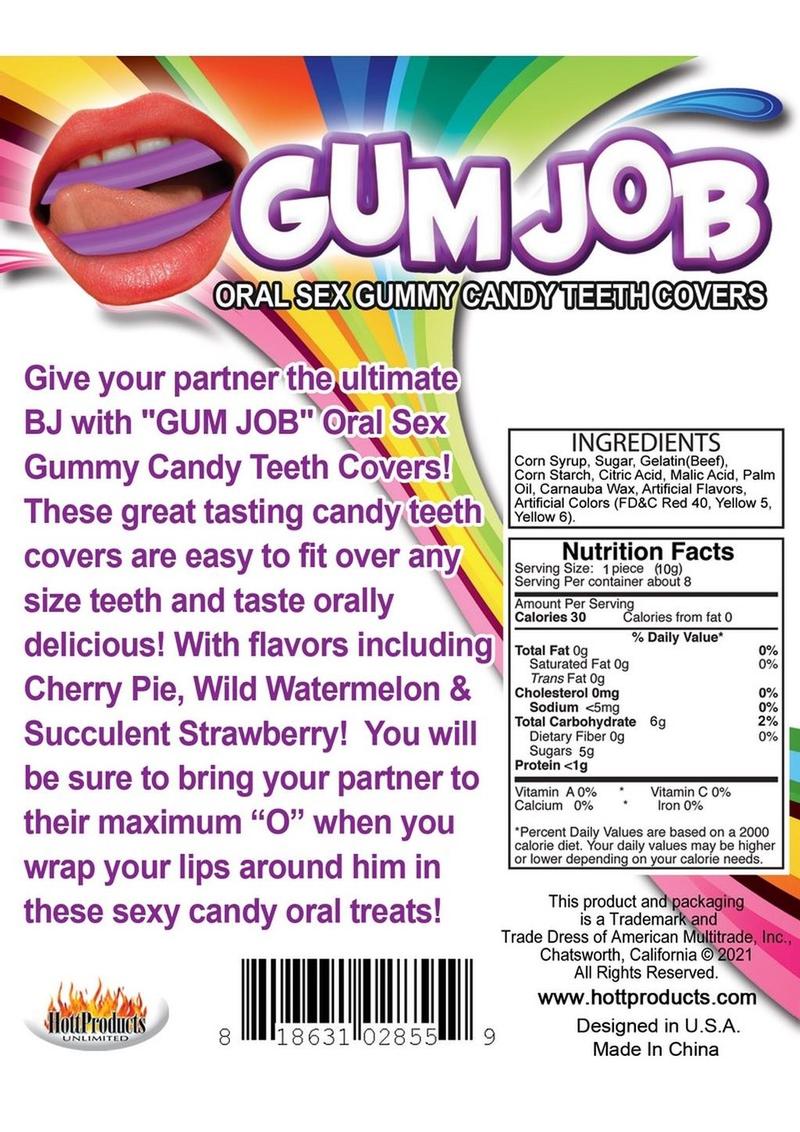 Gum Job Oral Gummy Candy Teeth Covers - Assorted Flavors (6 Pack)