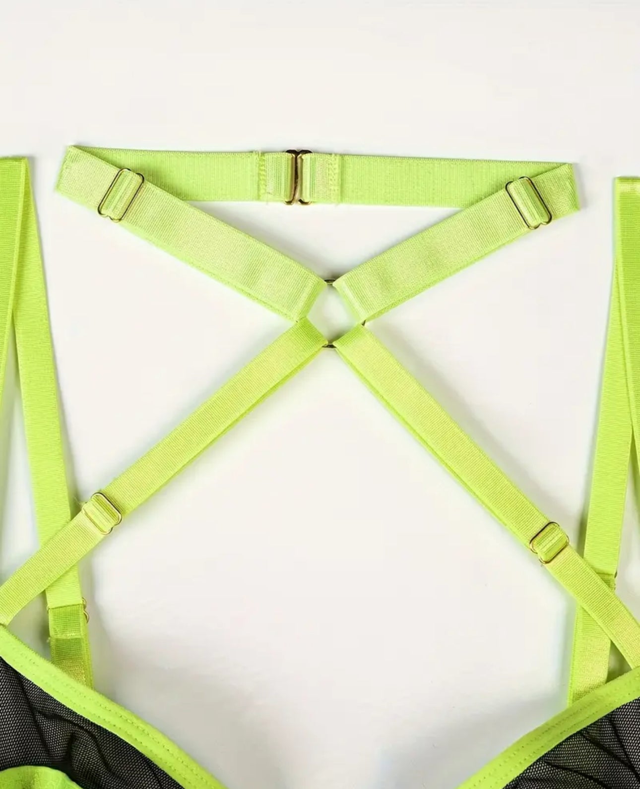 Naughty Neon Glow Lingerie with Garters