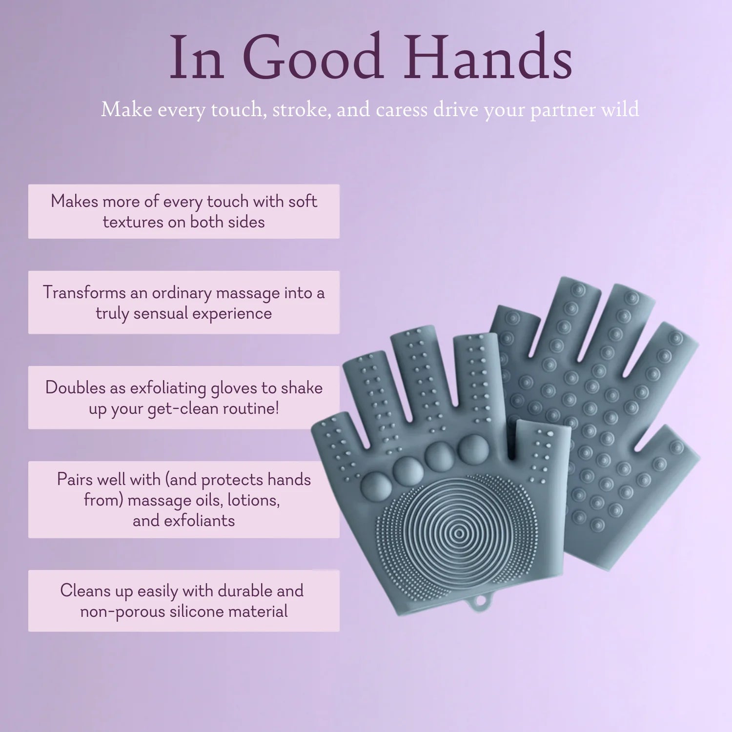 In Good Hands Massage Gloves - 25 LEFT! - IN STOCK - VALGINA.com