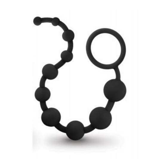 Beginners Luxe Platinum Silicone 10 Beads - Black