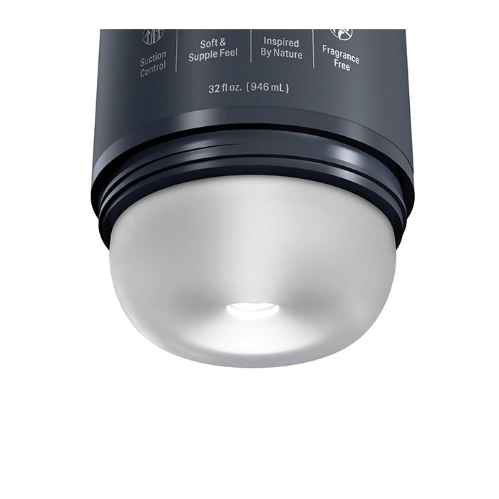 PDX Plus Shower Therapy Deep Cream - Frosted mens stroker that attaches suctions to shower wall for hands free www.VALGINA.com