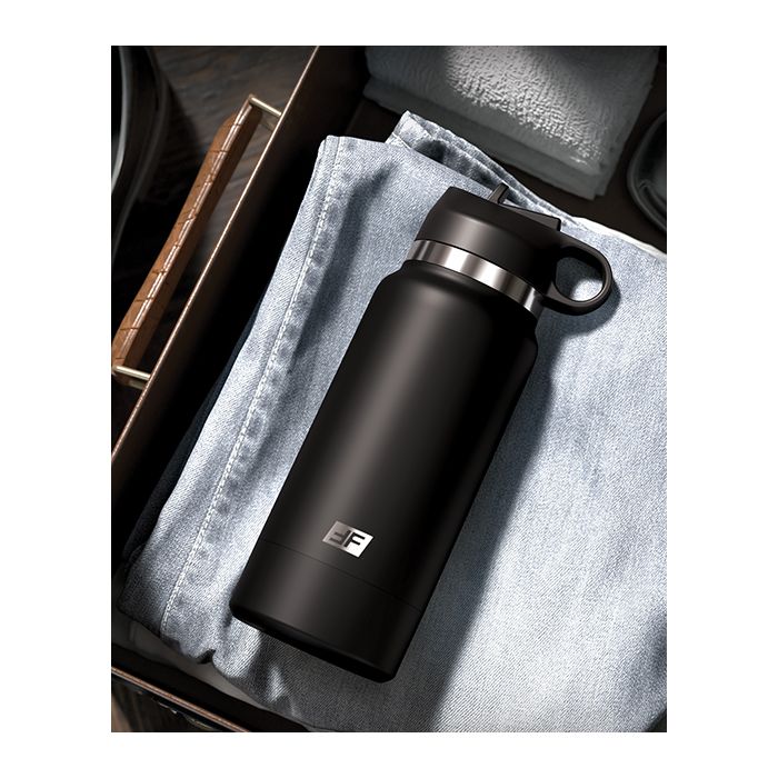 PDX Plus Fap Flask Thrill Seeker Stroker - Frosted/Black mens private pleaser flask www.VALGINA.com