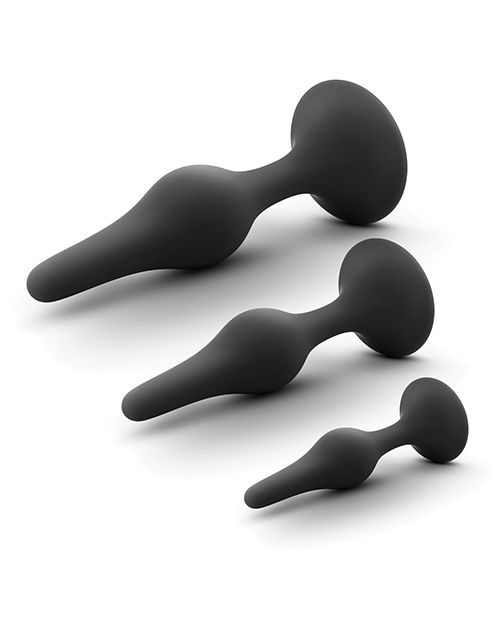 Platinum Silicone Beginner Plugs - Trainer Kit - Black