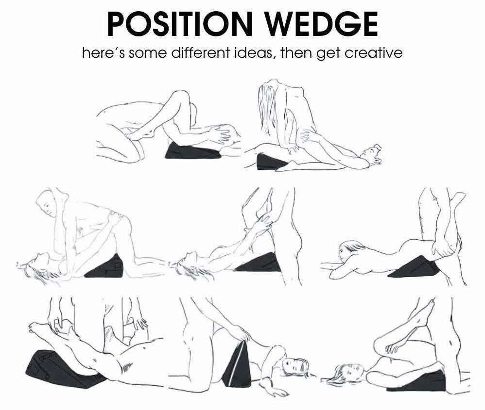 Position Wedge – Support Cushion for Elevated Intimacy. A gray wedge-shaped position wedge cushion with a soft, machine-washable cover. Best Couples sex pillow pure romance www.VALGINA.com