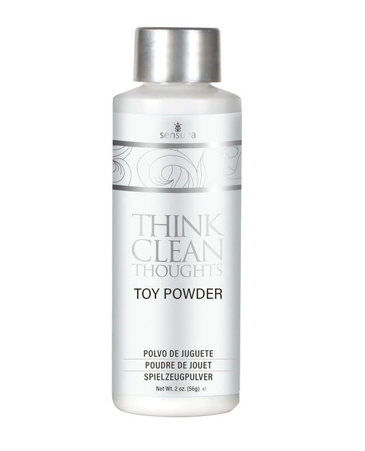 Sensuva Think Clean Thoughts Toy Refreshing Powder - 2 oz Bottle for sleeves strokers masturbators www.VALGINA.com