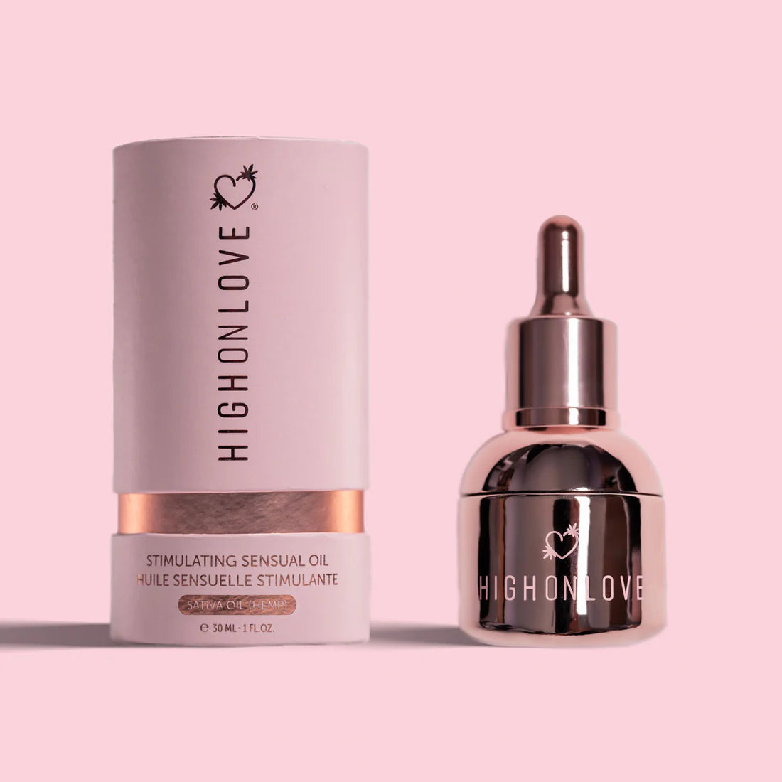 Stimulating Sensual Oil - HighOnLove® – Hemp-Infused Arousal Oil for Women - NEW! regular full size or mini www.VALGINA.com