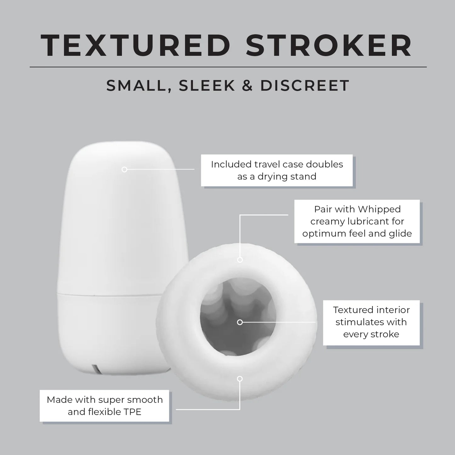 Textured Stroker Pure Romance masturbator pocket pussy