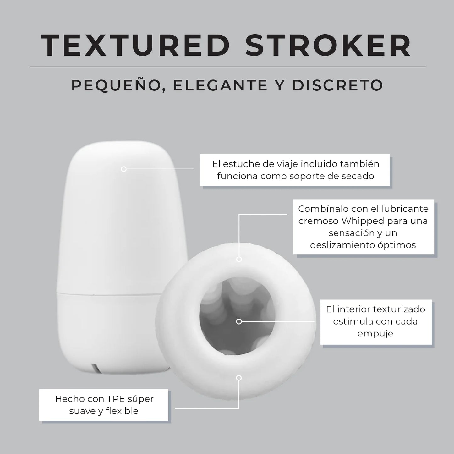 Textured Stroker Pure Romance masturbator pocket pussy