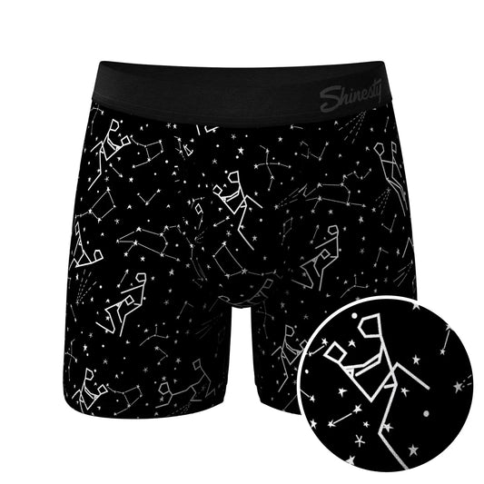 The Big Bang | Glow in the Dark Constellation Ball Hammock® Pouch Underwear with Fly Shinesty Mens Boxer Breif www.VALGINA.com.