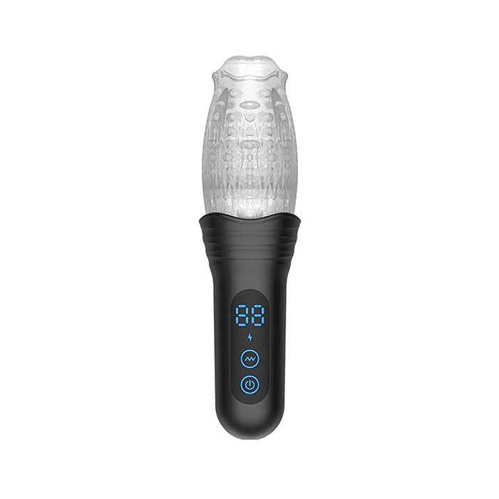 The Male Rose Pro Thrusting Rotating & Vibrating 3D Masturbator - Black www.VALGINA.com