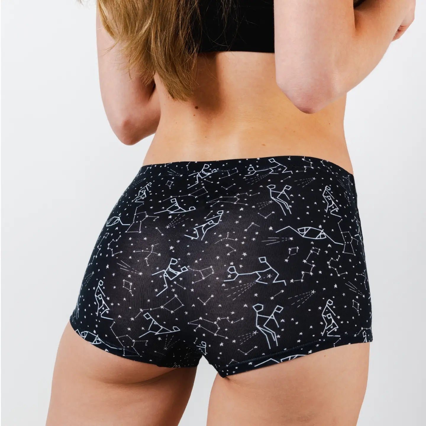 The Big Bang | Glow in the Dark Constellation Modal Boyshort Underwear Womens matching set www.VALGINA.com