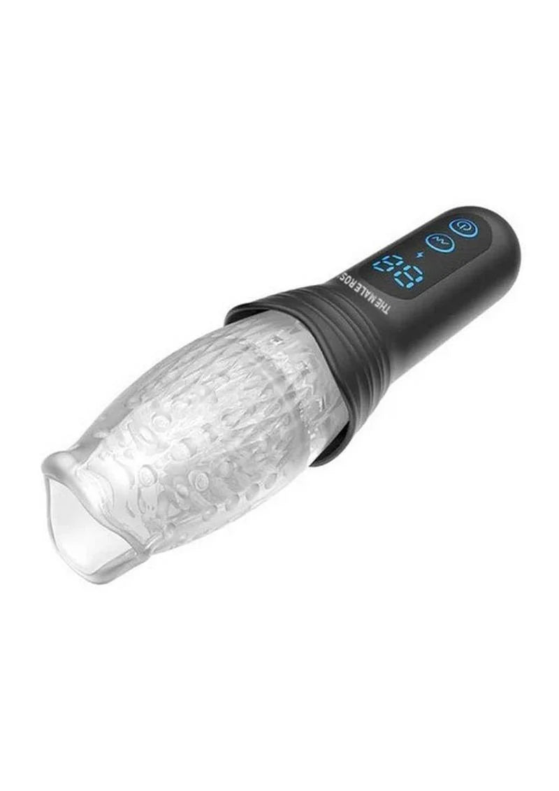 The Male Rose Pro Thrusting Rotating & Vibrating 3D Masturbator - Black www.VALGINA.com