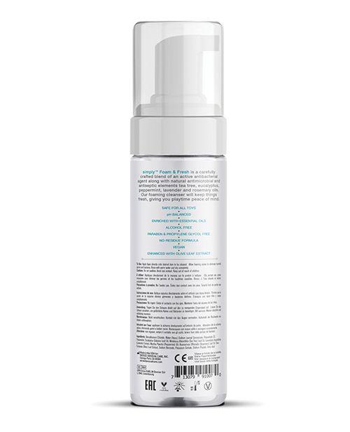 Adult toy cleaner foam. Cleansing Mist, Wicked Sensual Care Simply Foam & Fresh Toy Cleaner - 7 oz back www.VALGINA.com