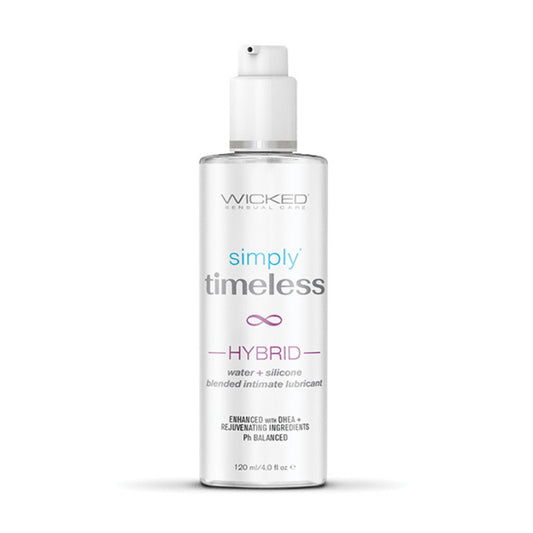 Wicked Sensual Care Simply Timeless Hybrid Water & Silicone Lubricant - 4 oz Enhanced with dhea and rejuvenating ingredients ph balanced www.VALGINA.com