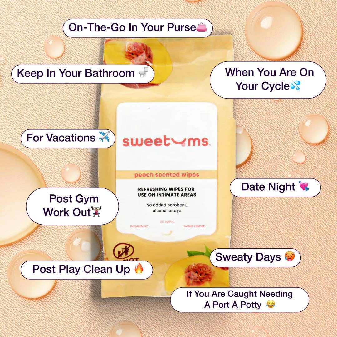 Rose Scented Unflavored Daily Wipes Ph balanced natural sweetums wipes www.VALGINA.com