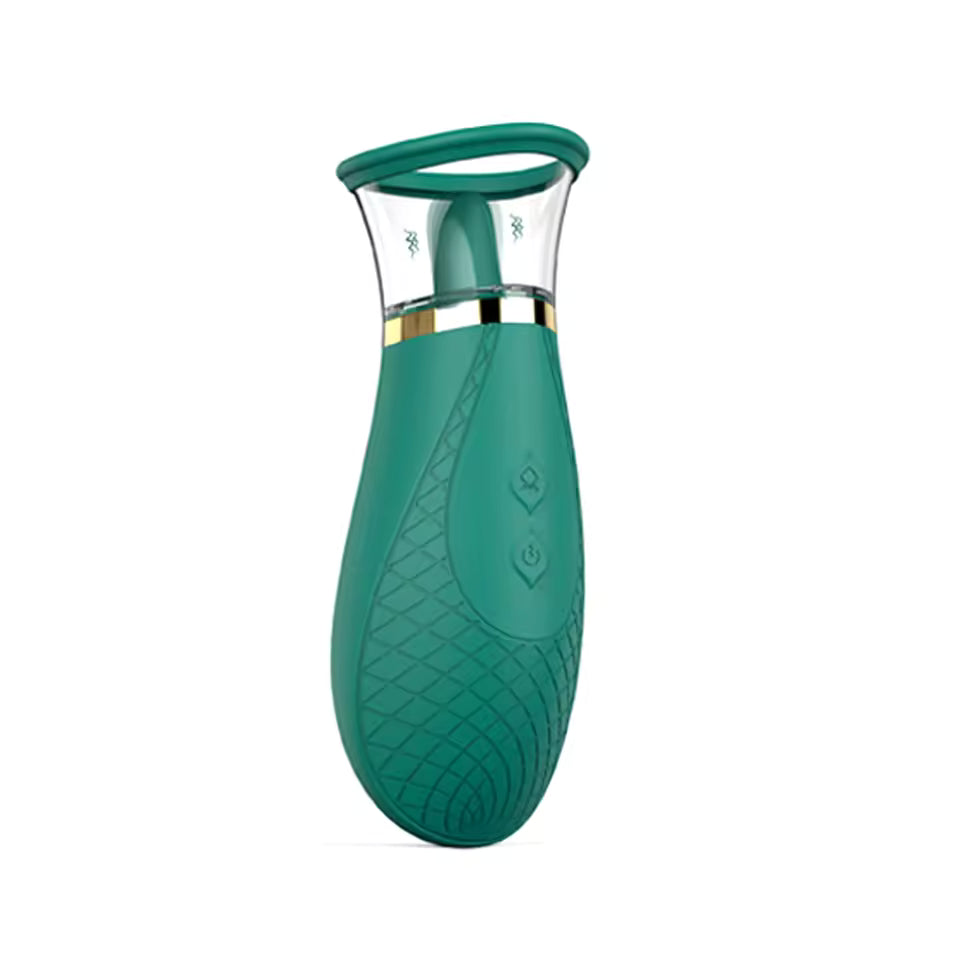 Aurora Pulse Scioness Sucking and Licking Clitoral Stimulator - Green www.VALGINA.com
