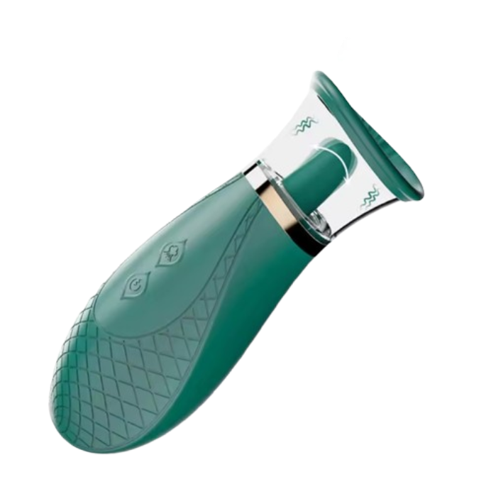 Aurora Pulse Scioness Sucking and Licking Clitoral Stimulator - Green www.VALGINA.com