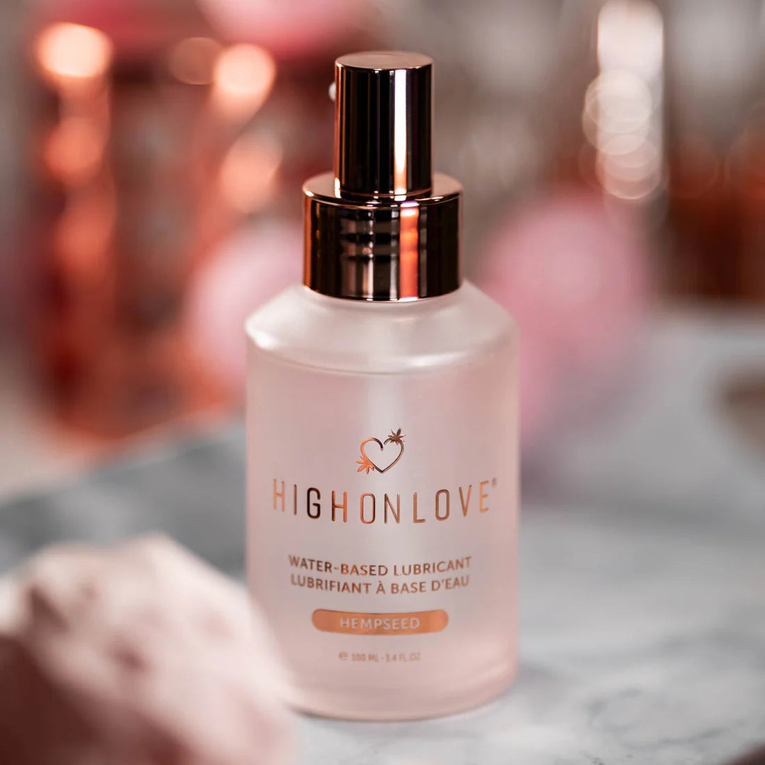 Water Based Lubricant HighOnLove® – Hemp-Infused, Silky Smooth & Vegan - NEW! hemp water based personal lube lubricant moisturizer by highonlove www.VALGINA.com