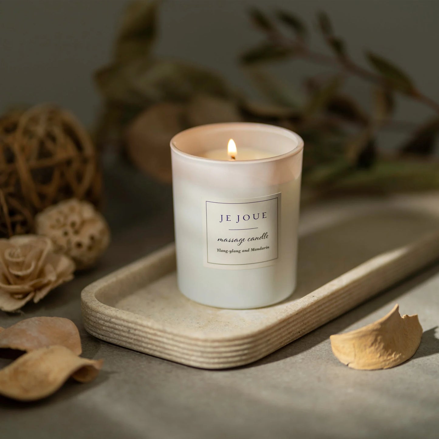 Aphrodisiac Massage Oil Candles - Jasmine Lily or Mandarin Ylang Ylang
