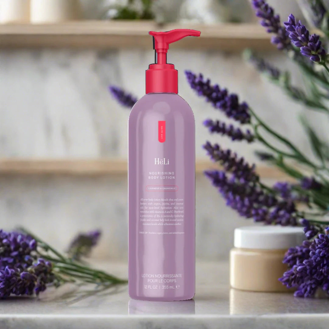 Nourishing Body Lotion - Hēli Lavender & Chamomile - IN STOCK - 11 LEFT! - VALGINA.com