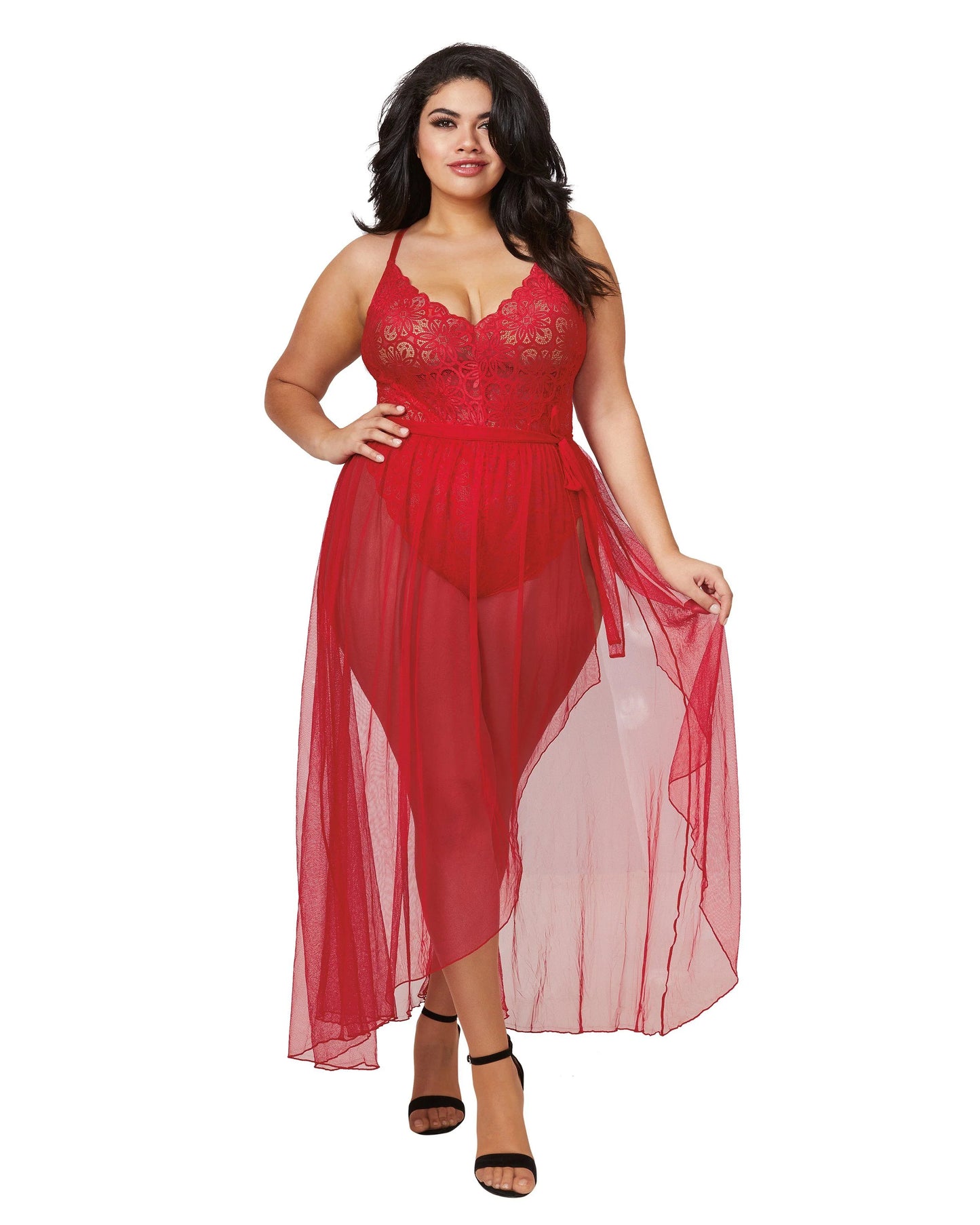 Enchanted Bloom Teddy with Tulle Skirt Lingerie - NEW! - INTRO PRICING