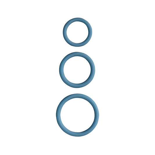 Silicone Penis Ring Set - Pure Romance, 3 sizes, 3 pack, pack of 3 for Men or Couples - VALGINA.com