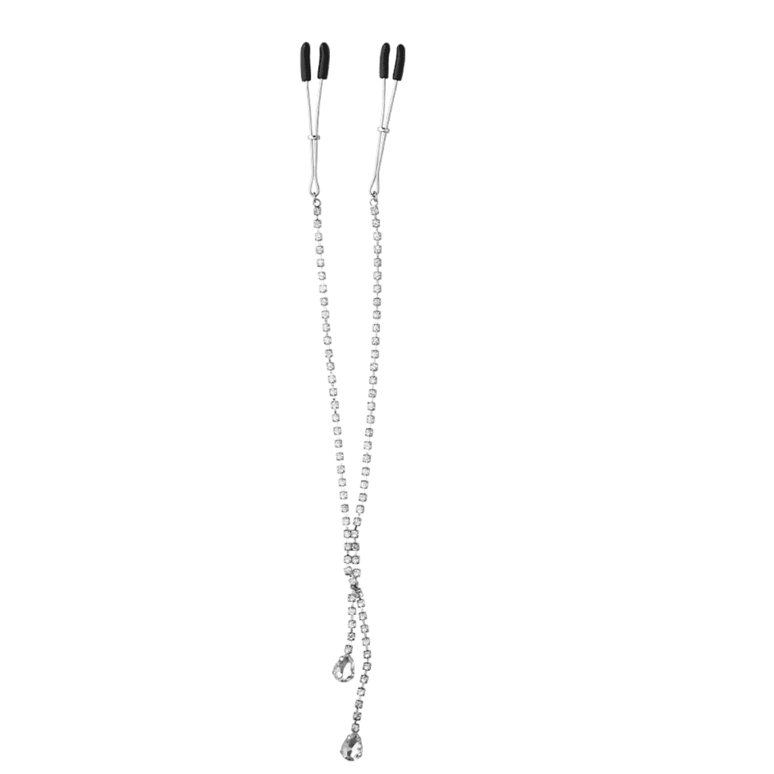 Onyx Clamps with Rhinestone Crystals