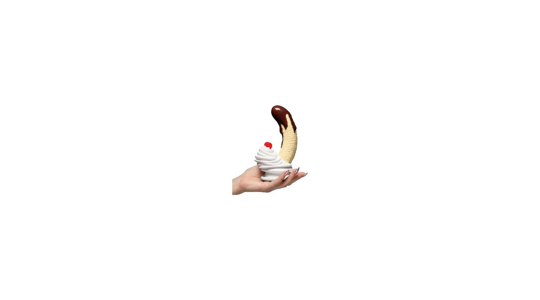 Dildo buying guide - Simply Sweet Chocolate Dipped Banana Split silicone dildo - VALGINA.com