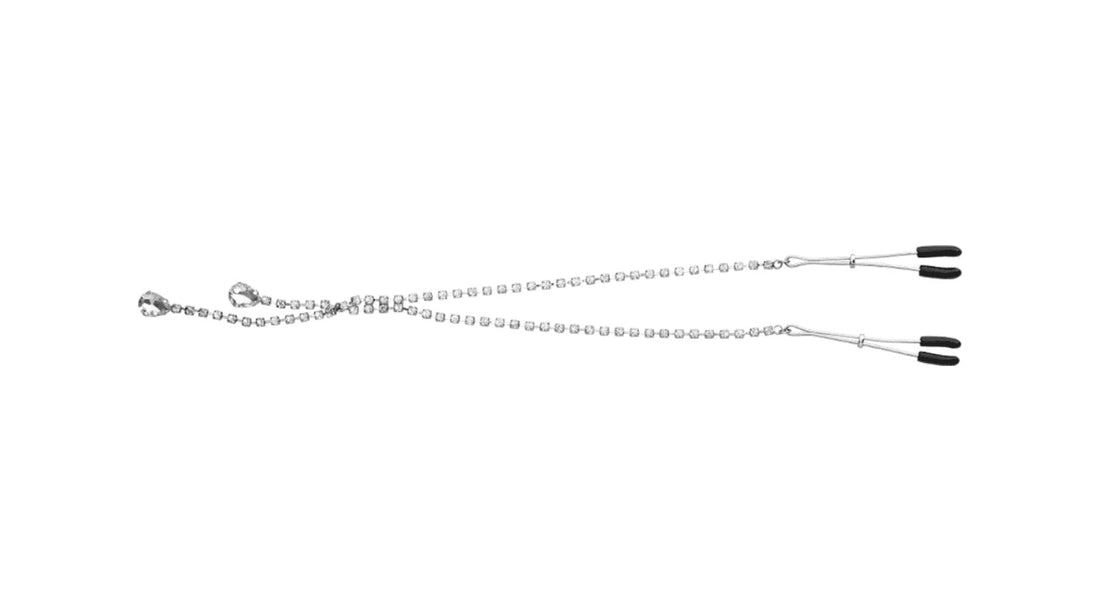 Onyx Clamps with Rhinestone Crystals - Nipple Play 101 - VALGINA.com