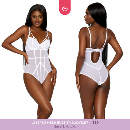 Isle Be Yours - Pearl White Bodysuit Lingerie - 3 LEFT! - VALGINA.com