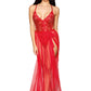 Enchanted Bloom Teddy with Removable Tulle Skirt Lingerie - Red Mosaic - VALGINA.com