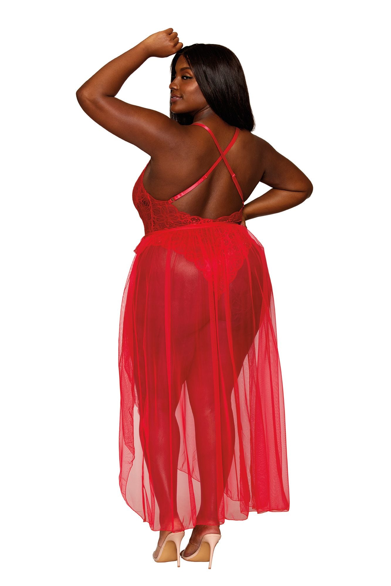 Enchanted Bloom Teddy with Tulle Skirt Lingerie - NEW! - INTRO PRICING