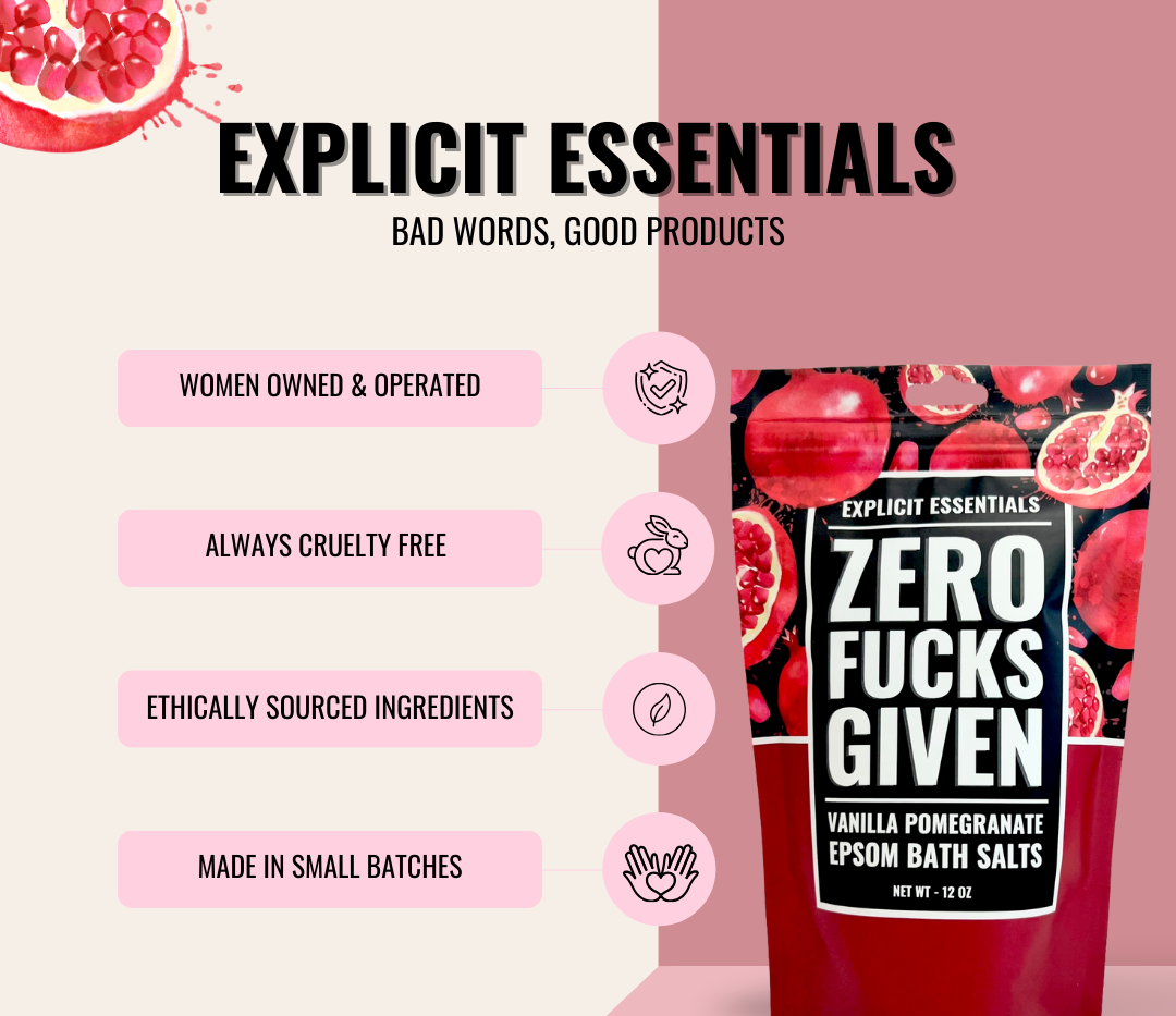 Sweary Bath Salts for Stress Relief – Premium Epsom Salt Soaks (12oz Bag) - Funny - 4 Different Scents