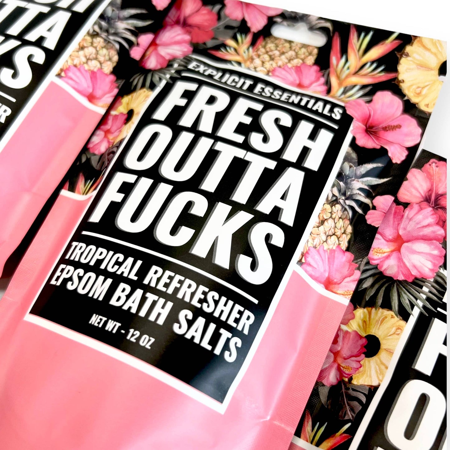 Sweary Bath Salts for Stress Relief – Premium Epsom Salt Soaks (12oz Bag) - Funny - 4 Different Scents