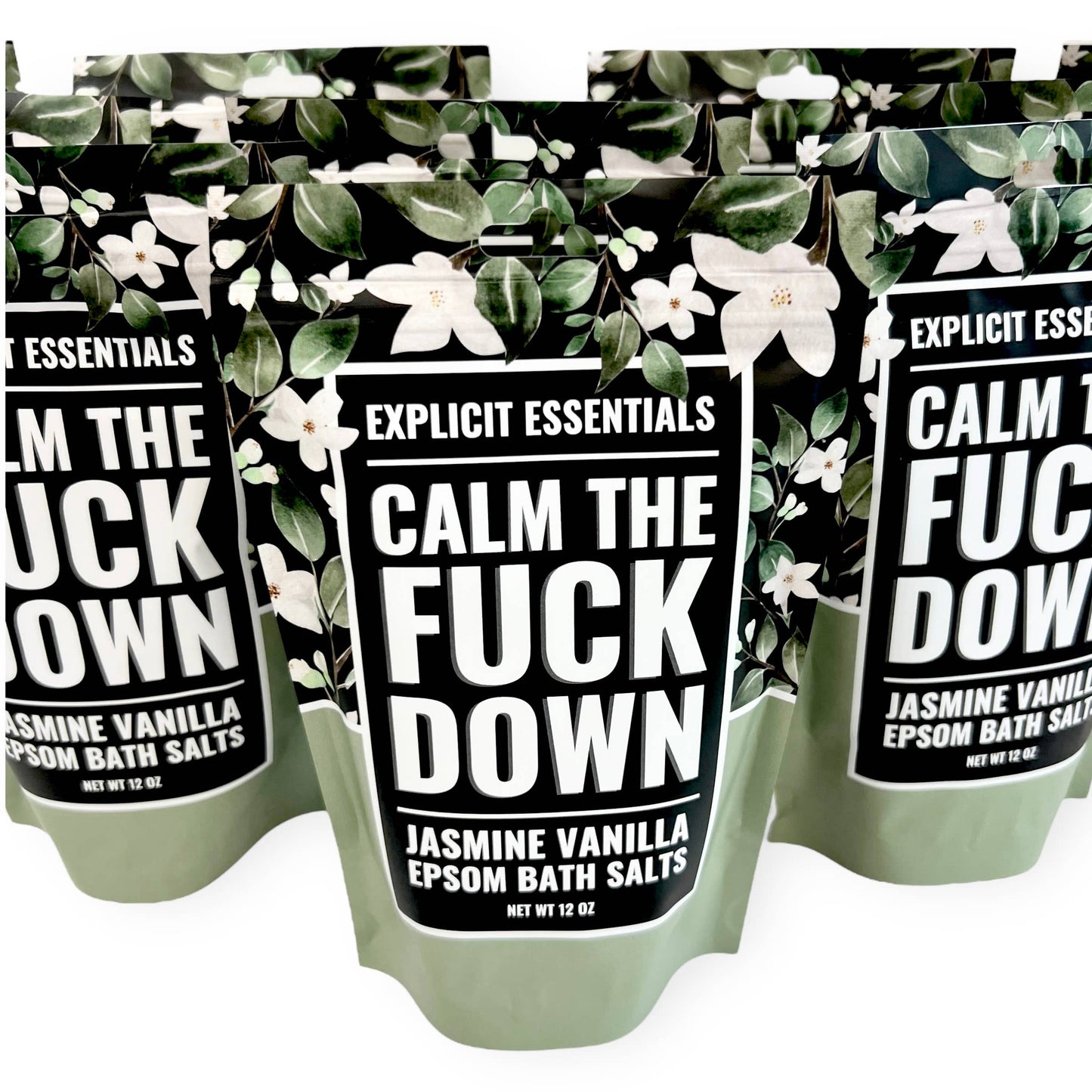 Sweary Bath Salts for Stress Relief – Premium Epsom Salt Soaks (12oz Bag) - Funny - 4 Different Scents