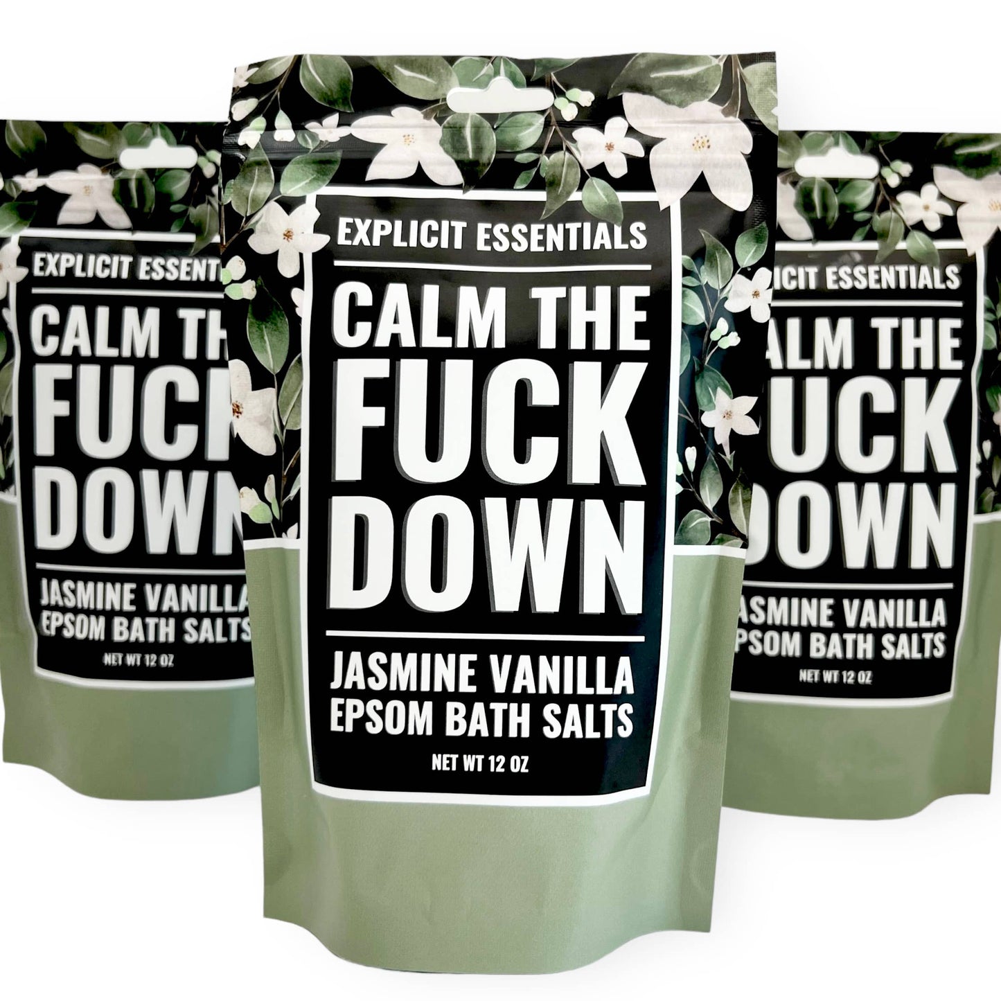 Sweary Bath Salts for Stress Relief – Premium Epsom Salt Soaks (12oz Bag) - Funny - 4 Different Scents